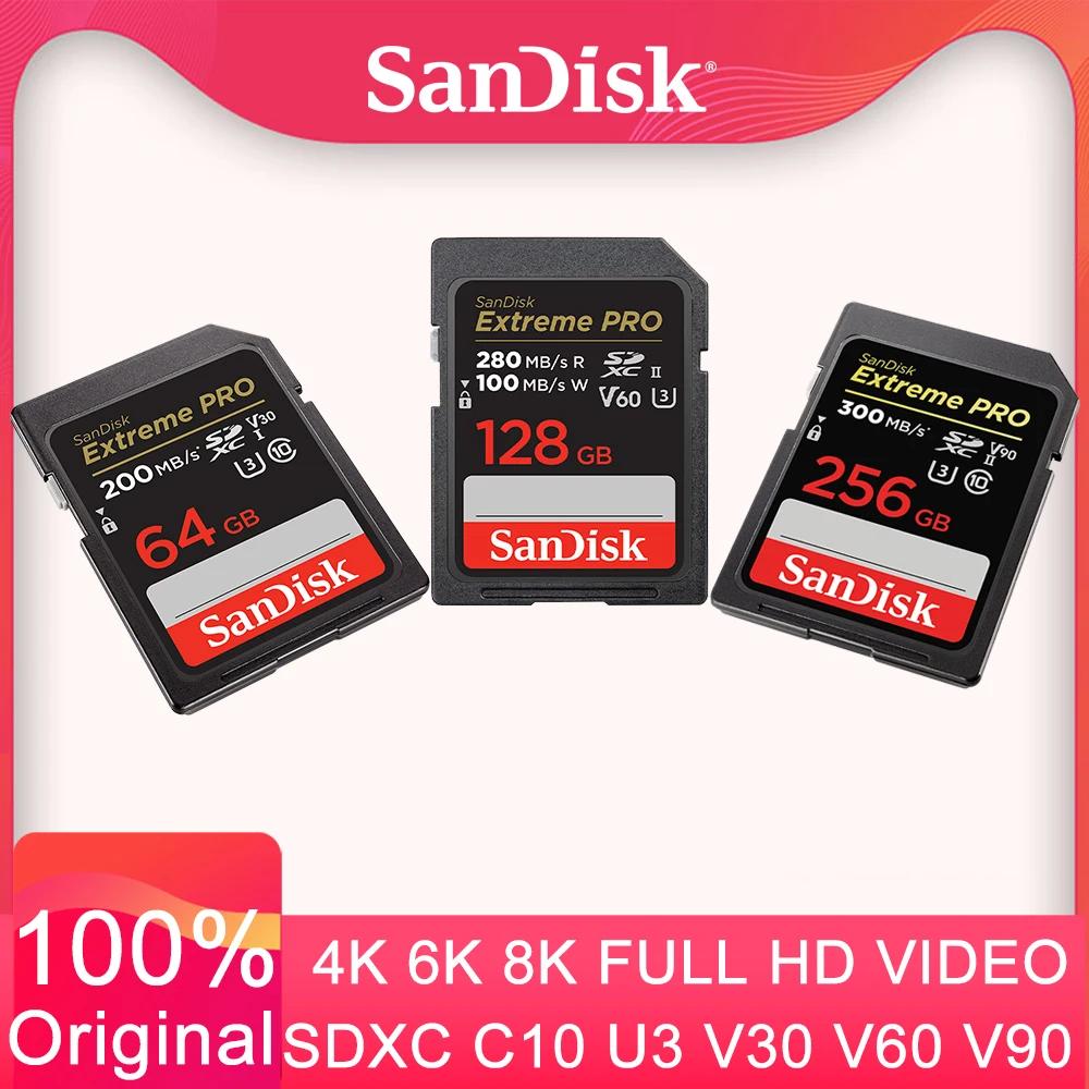 SanDisk ͽƮ  SD ī, UHD  SDXC SD ī UHS-I UHS-II, 1080P 3D ī޶, 4K, 6K, 8K, C10, V30, V60, V90, SDHC ޸ ī